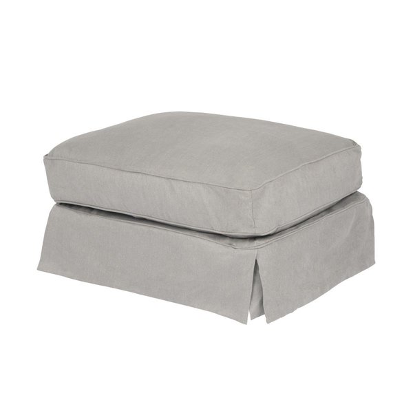 Sunset Trading Sunset Trading SU-108530SC-391094 Americana Ottoman Slipcover Set  Peyton Slate SU-108530SC-391094